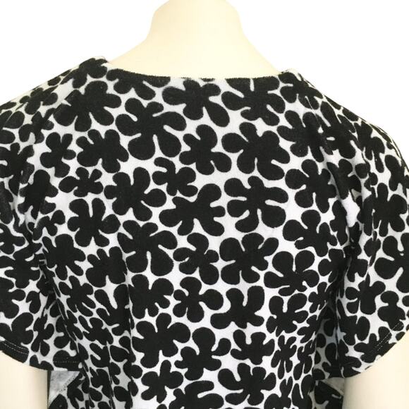 MARIMEKKO Terrycloth Kaftan Cover Up in Paprika print Black White KIDS - Picture 5 of 9